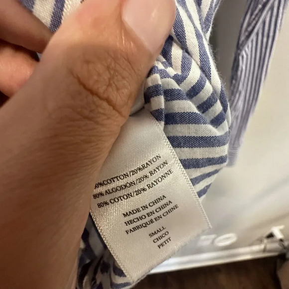 Anthropologie Rails Banker Strips with Pearls Button Down Size Small 1075 - Picture 12 of 13
